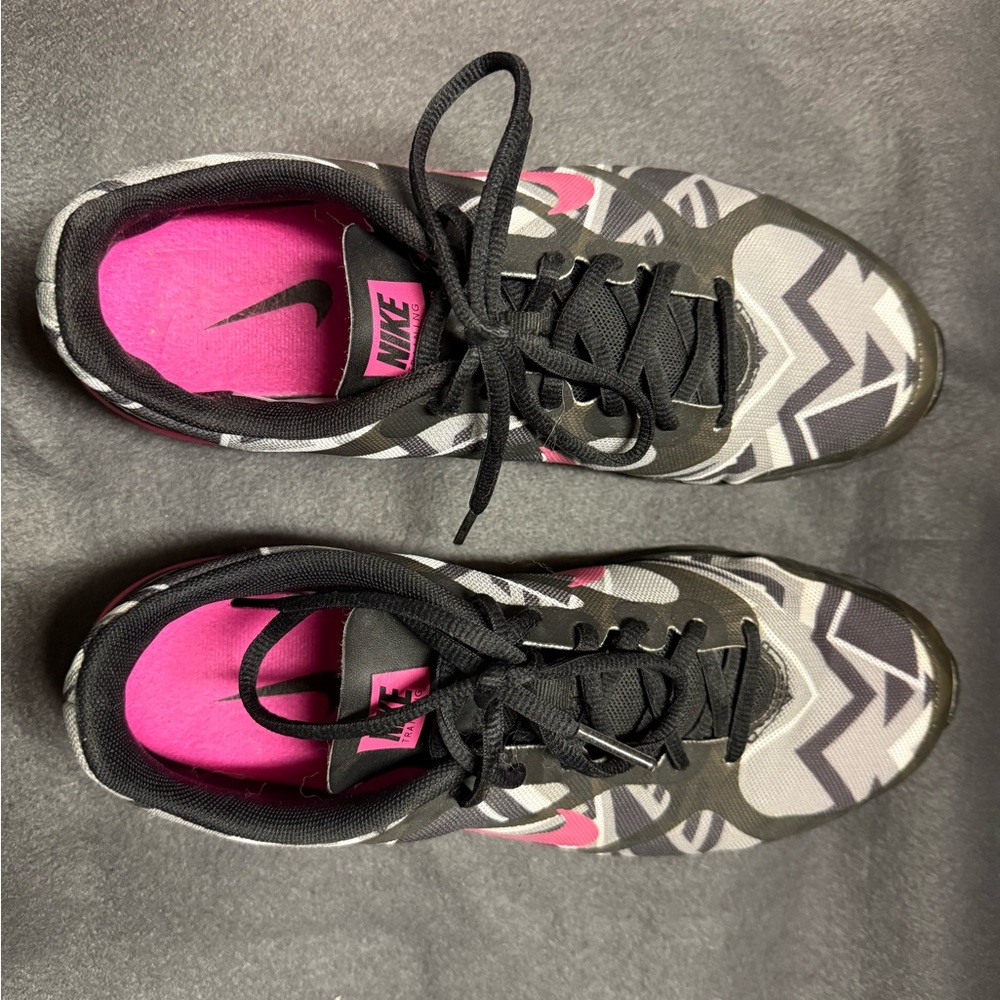 Nike Black and Pink Sneakers with Cushioned Sole